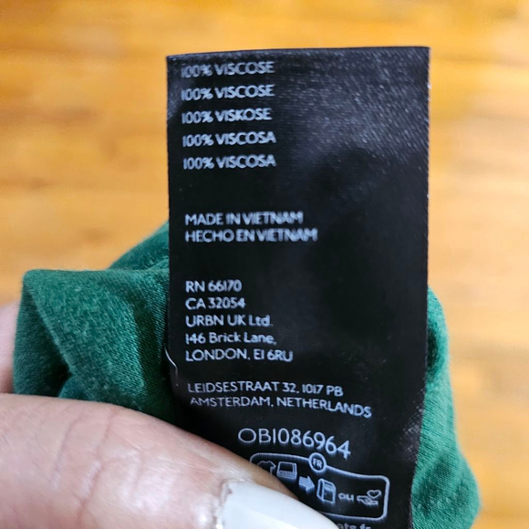 Anthropologie Womens Elastic Waistband Satin Midi A Line Skirt Green Size L - Picture 6 of 6